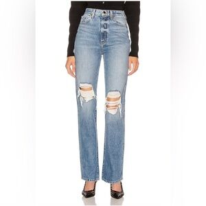 Khaite The Danielle Straight Leg Jean, Size 26